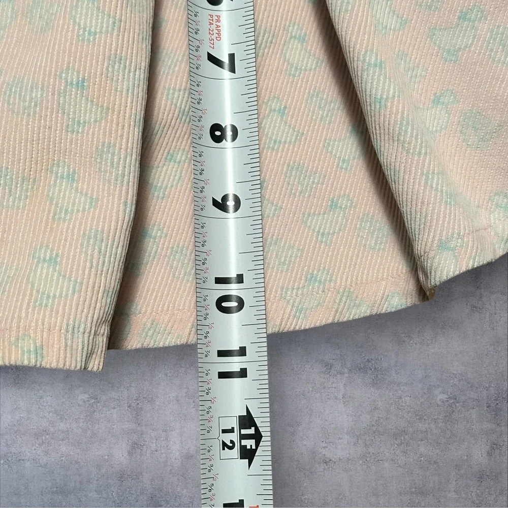 Vintage OshKosh 3T Pink Corduroy Goose Print Skirt Elastic Waist‎ Made USA